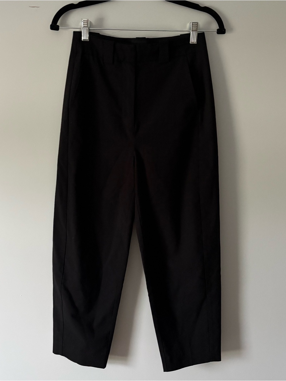 Frank and Oak Alice Straight Leg Black Trouser Pant